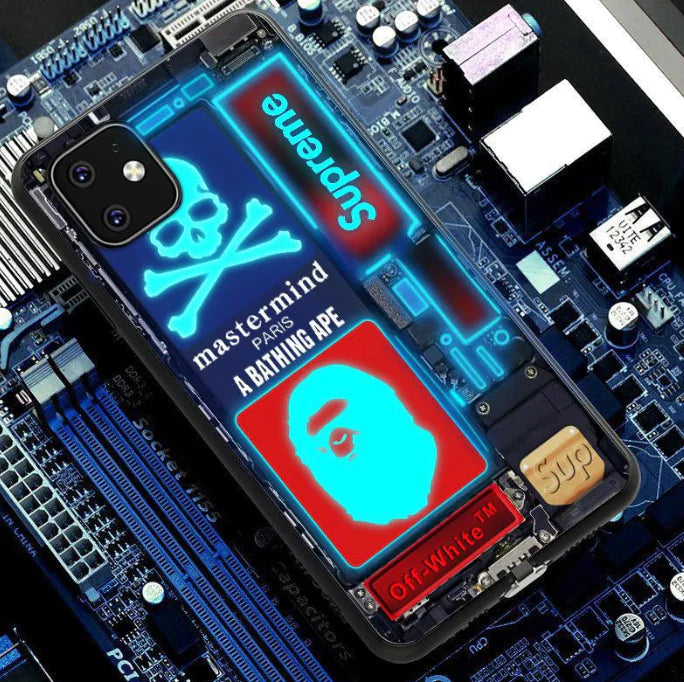 iPhone 11 Pro Max Glass Case with Sound Control Light