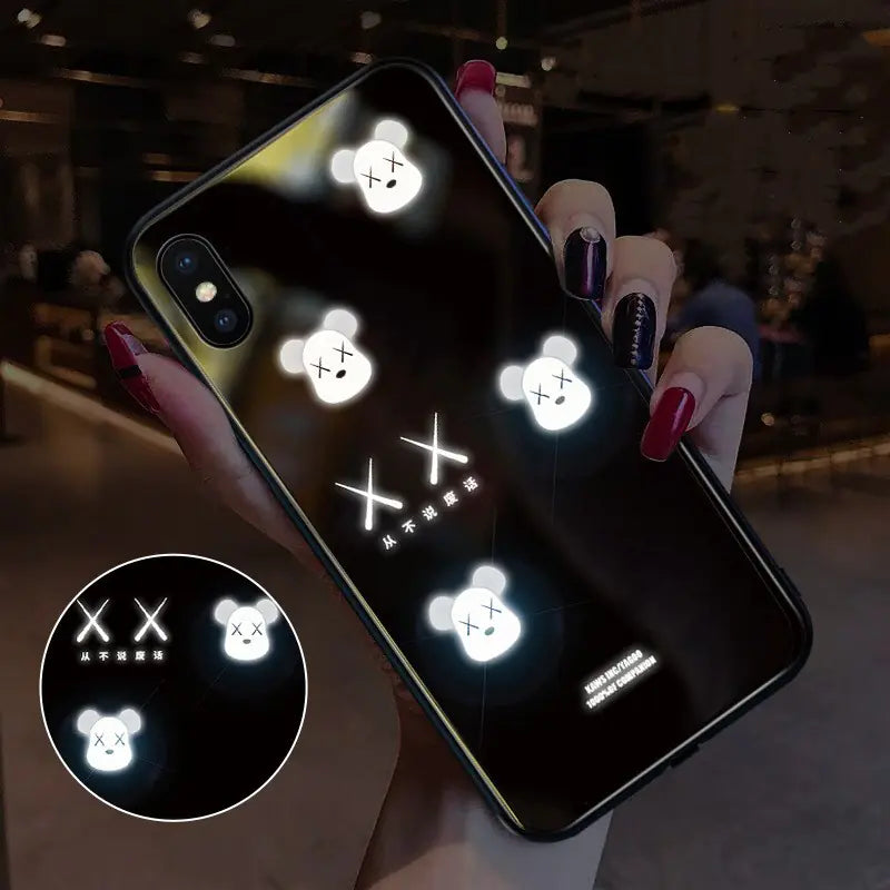 iPhone 11 Pro Max Glass Case with Sound Control Light