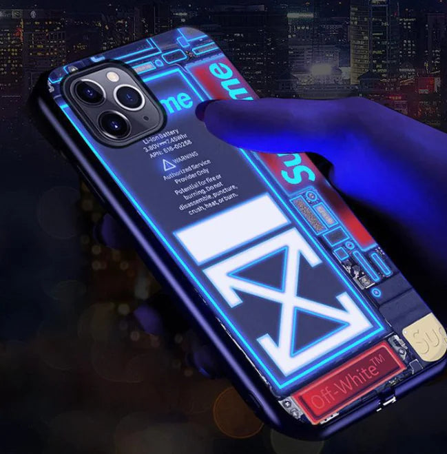 iPhone 11 Pro Max Glass Case with Sound Control Light